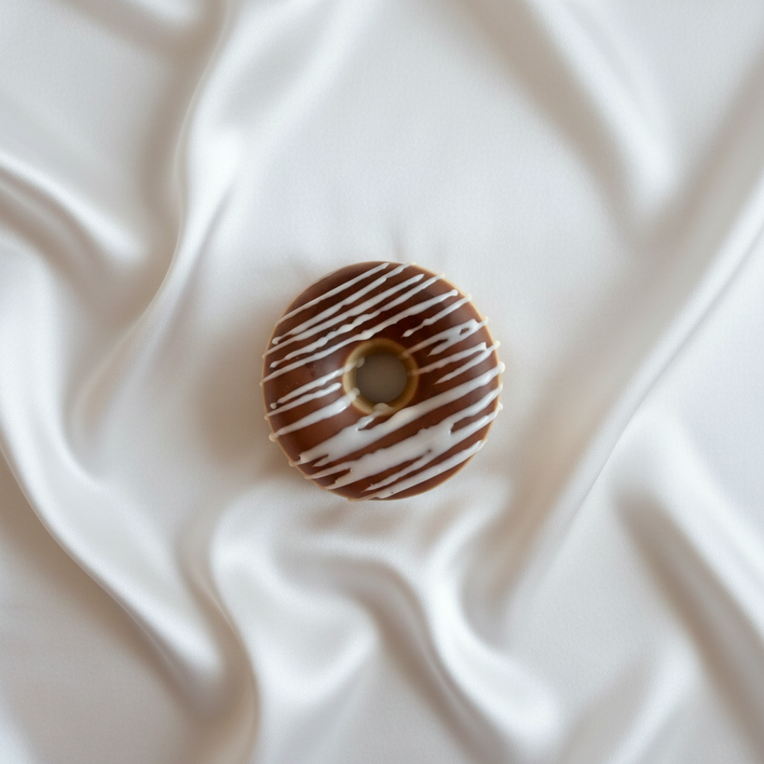 Chocolate Donut with White Glaze