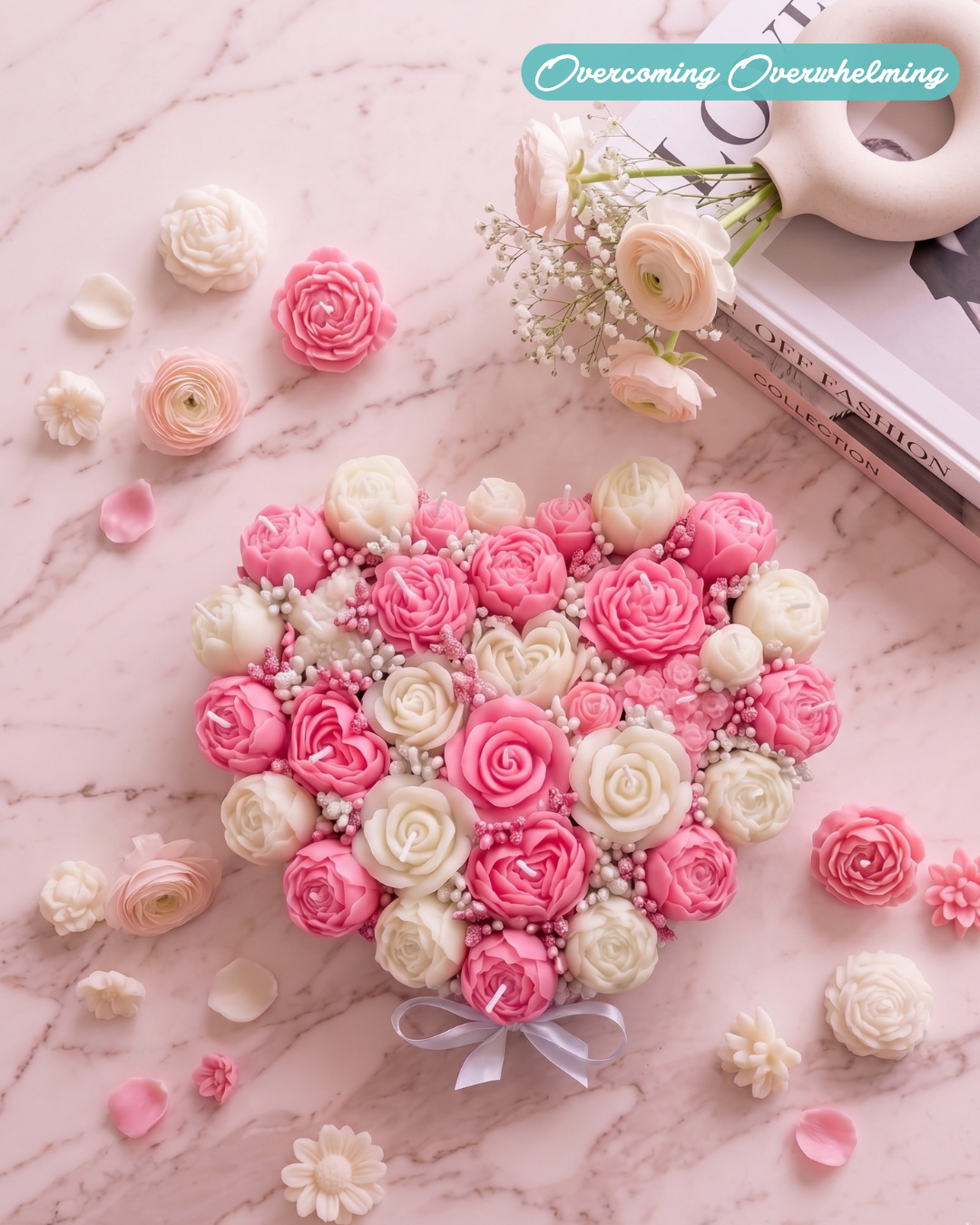 Heart Candle Bouquet Flowers