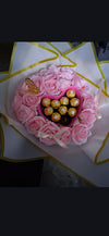 Flower Bouquet with Chocolate Heart